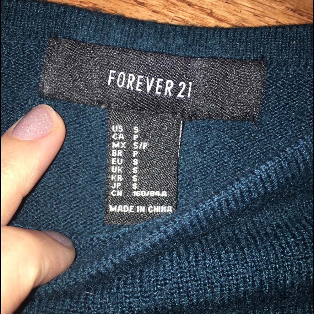 Forever 21 Dark blue cashmere sweater